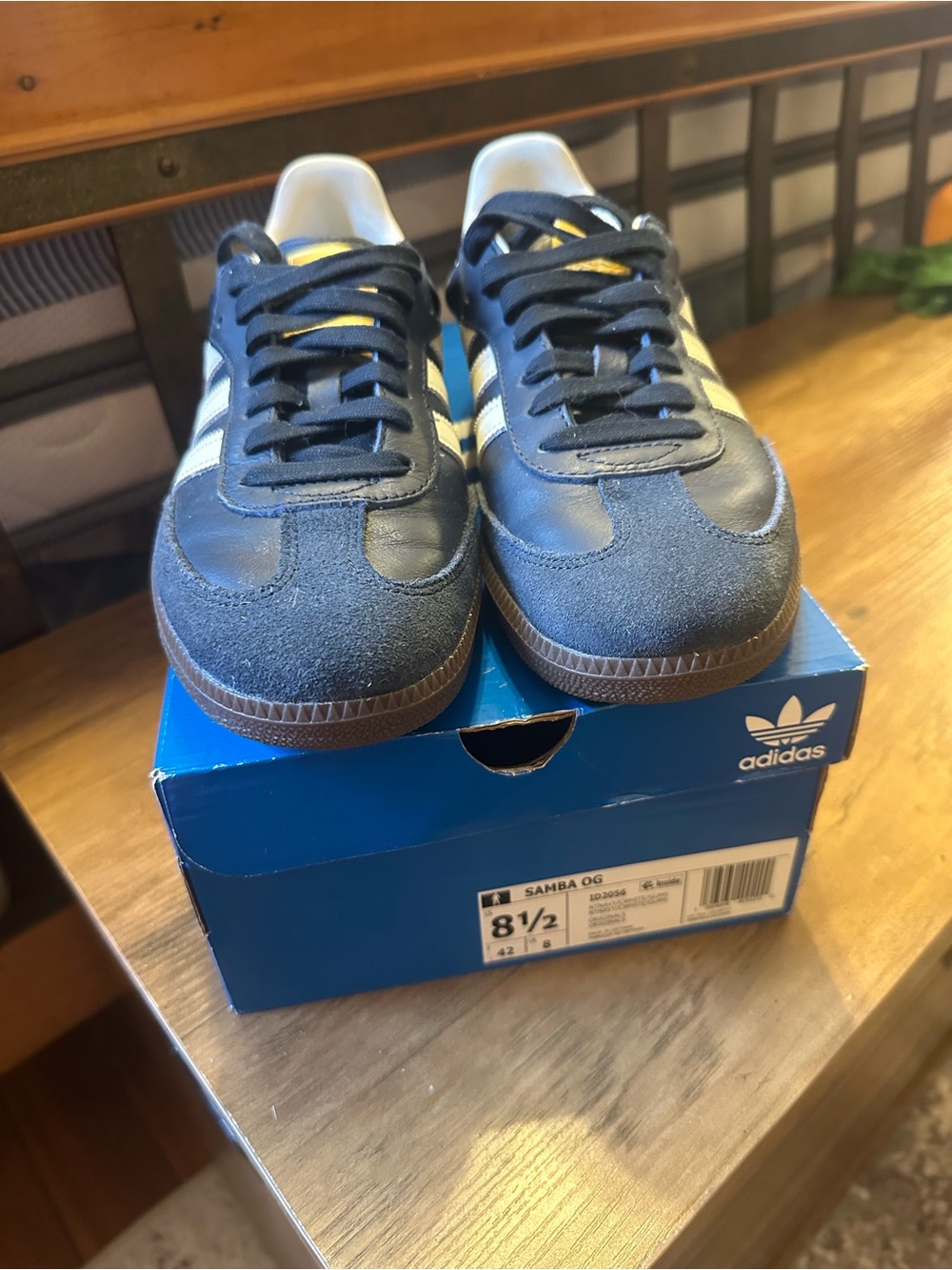 adidas Samba OG Navy Suede with White Stripes